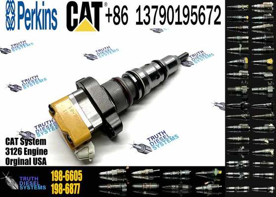 1986605 High Quality Excavator Parts Diesel Fuel Injector 198-6605 for Cat Caterpillar Engine 3126 3126B 3126E