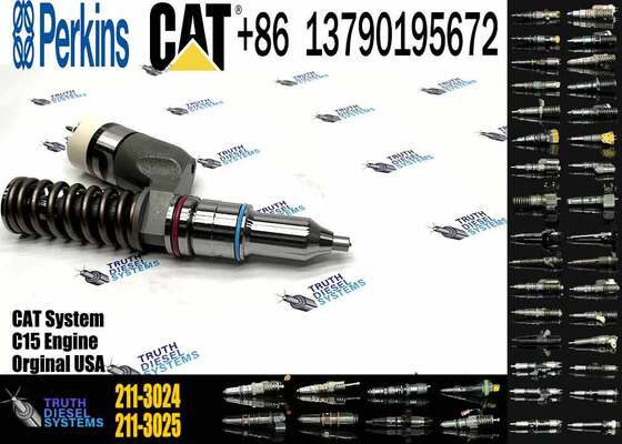 Diesel Fuel Injector 2113025 2113024 10R8502 EX630958 10R-8502 211-3025 211-3024 for Wheel Loader 834G 836G 988G 3512B ENGINE