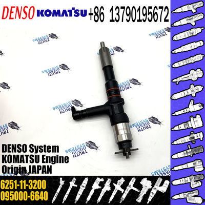 Denso fuel injector 095000-6640 6251-11-3200 with stock available and fast delivery for KOMATSU