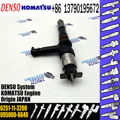Denso fuel injector 095000-6640 6251-11-3200 with stock available and fast delivery for KOMATSU