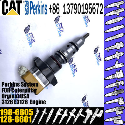 JISION Excavator Fuel Injector 128-6601 198-6605 for Excavator Engine 3126 3126B