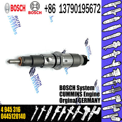 common rail assembly diesel fuel injector 0445120140 4945316 with nozzle DLLA126P1776 for Cummins VW 0445120140
