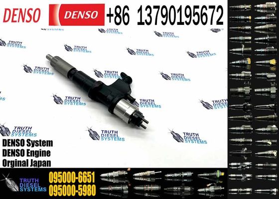 Original Denso Engine Common Rail Fuel Injector 095000-6650 Compatible with Isuzu Diesel Engine 4HK1 6HK1
