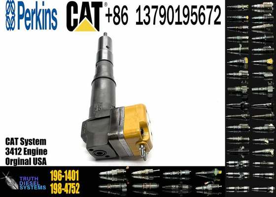 Common Rail Injector 196-1401 191-3005 198-4752 198-6877 20R-4147 Engine Parts Fuel Injectors for 3412 Engine
