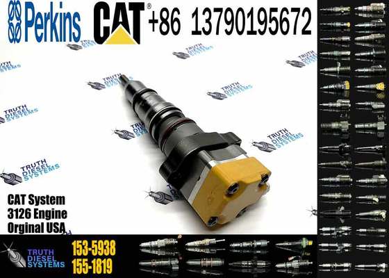 High Performance Excavator Engine Fuel Injector Assembly 153-5938 1535938 for CAT 3126 Diesel Engine